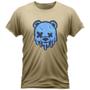 Imagem de Camiseta Algodão Gola Redonda Feminino Masculino Manga Curta Estampada Urso Derretido