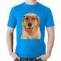 Imagem de Camiseta Algodão Golden Retriever de Óculos - Foca na Moda