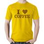 Imagem de Camiseta Algodão I Love Coffee - Foca na Moda