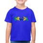 Imagem de Camiseta Algodão Infantil Bandeira Brasil Letras - Foca na Moda