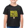 Imagem de Camiseta Algodão Infantil Brasil na Copa eu no copo - Foca na Moda