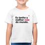 Imagem de Camiseta Algodão Infantil Eu tenho a melhor mãe do mundo - Foca na Moda