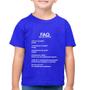 Imagem de Camiseta Algodão Infantil FAQ Dia de Prova - Foca na Moda
