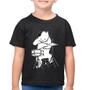 Imagem de Camiseta Algodão Infantil Gato Baterista - Foca na Moda