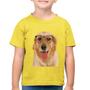 Imagem de Camiseta Algodão Infantil Golden Retriever de Óculos - Foca na Moda