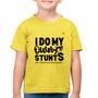 Imagem de Camiseta Algodão Infantil I do my own stunts but never intentionally - Foca na Moda