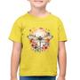 Imagem de Camiseta Algodão Infantil Libélula, Lua e Flores - Foca na Moda