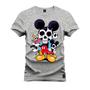 Imagem de Camiseta Algodão Plus Size Premium Tamanho Especial Mickey Caveira