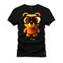 Imagem de Camiseta Algodão Plus Size Premium Tamanho Especial Urso Oculos