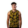 Imagem de Camiseta Algodão Regata Verão Estilo Moda Praia Emojis Cartoon Amarelo Molenga 45