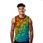 Imagem de Camiseta Algodão Regata Verão Estilo Moda Praia Fantasmas Colorido Rainbow 156