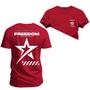 Imagem de Camiseta Algodão T-Shirt Premium Estampada Freedon Frente Costas