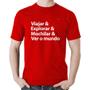 Imagem de Camiseta Algodão Viajar & Explorar & Mochilar & Ver o mundo - Foca na Moda