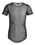 Imagem de Camiseta Austin Club Preta Semi Transparente Long Fit M