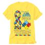 Imagem de Camiseta Autismo eu amo alguém que tem autismo amarela