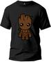 Imagem de Camiseta Baby Groot Masculina Básica Fio 30.1 100% Algodão Manga Curta Premium