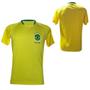 Imagem de Camiseta Baby Look Brasil Feminina Amarela Blusa Baby Look