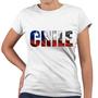 Imagem de Camiseta Baby Look Chile Bandeira Escrita