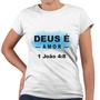 Imagem de Camiseta Baby Look Deus É Amor Versículos Religiosa