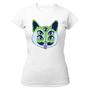 Imagem de Camiseta Baby Look Divertida Alien Cat Gato Alienígena