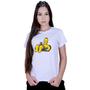 Imagem de Camiseta Baby Look Feminina Homer Simpsons Boia Mó paz