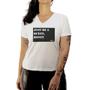 Imagem de Camiseta Baby Look Feminina Luma Ventura Frase Just Be a Queen Branca