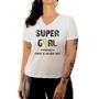 Imagem de Camiseta Baby Look Feminina Luma Ventura Super Girl Branca