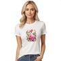 Imagem de Camiseta Baby Look Flamingo na flor