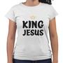 Imagem de Camiseta Baby Look King Jesus Rei Evangélica Cristã