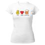 Imagem de Camiseta Baby Look Paz Amor Cerveja