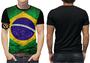 Imagem de Camiseta bandeira do Brasil PLUS SIZE Masculina Blusa BR