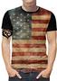 Imagem de Camiseta bandeira Estados Unidos PLUS SIZE Masculina Blusa