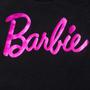 Imagem de Camiseta Barbie Infantil - Logo Preto/Rosa - Tamanho 7-8 Anos