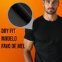 Imagem de Camiseta Básica Dry Fit Treino Futebol Corrida Caminhada Musculação Ginástica Secagem Rápida Print Rip