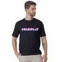 Imagem de Camiseta Básica Masculina Slim Fit Manga Curta Baby Look Estampa Personalizada Premium ColdPlay 