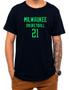 Imagem de Camiseta Basquete Milwaukee Basketball Número 21 Esportiva