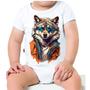 Imagem de Camiseta Bebê Manga Curta Estampado Lobo Estiloso