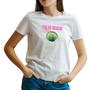 Imagem de Camiseta blusa básica babylook feminina Palm Beach manga curta