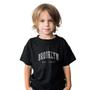 Imagem de Camiseta Blusa Manga Curta Infantil Juvenil Menino Oversized Preta Brooklyn