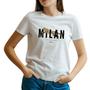 Imagem de Camiseta blusa Milan feminina babylook manga curta Moda Gringa