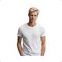 Imagem de Camiseta Branca Masculina Slim Poliéster - Proteção UV Casual Dry Fit