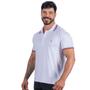 Imagem de Camiseta Branca Polo Masculina Adulto 100% Algodão