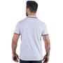 Imagem de Camiseta Branca Polo Masculina Adulto 100% Algodão