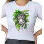 Imagem de Camiseta Branco T Shirt Feminina Onca folhagem