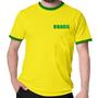 Imagem de Camiseta Brasil personalizada com nome camisa verde amarelo