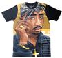 Imagem de Camiseta Camisa 2 Pac Hip Hop Gangster Rapper Tupac Masculina
