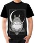 Imagem de Camiseta Camisa Ads  Meu Amigo Totoro Preto e Branco Lua