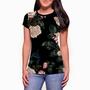 Imagem de Camiseta Camisa Blusa Florida Moda Verão Primavera Flores Girassol Rosas Plantas Unissex 