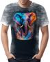 Imagem de Camiseta Camisa Estampada Elefante Fogo Ilustração Moda 3