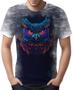 Imagem de Camiseta Camisa Estampada T-shirt Face Coruja Neon Ave 2